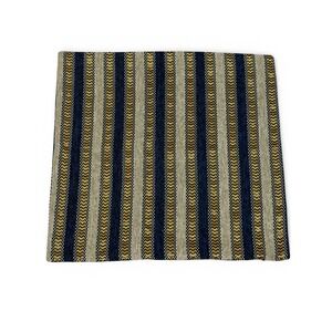 Set of 3-AmHoo Striped Accent Pillow Cover Navy Gold Tan Textured Geometric